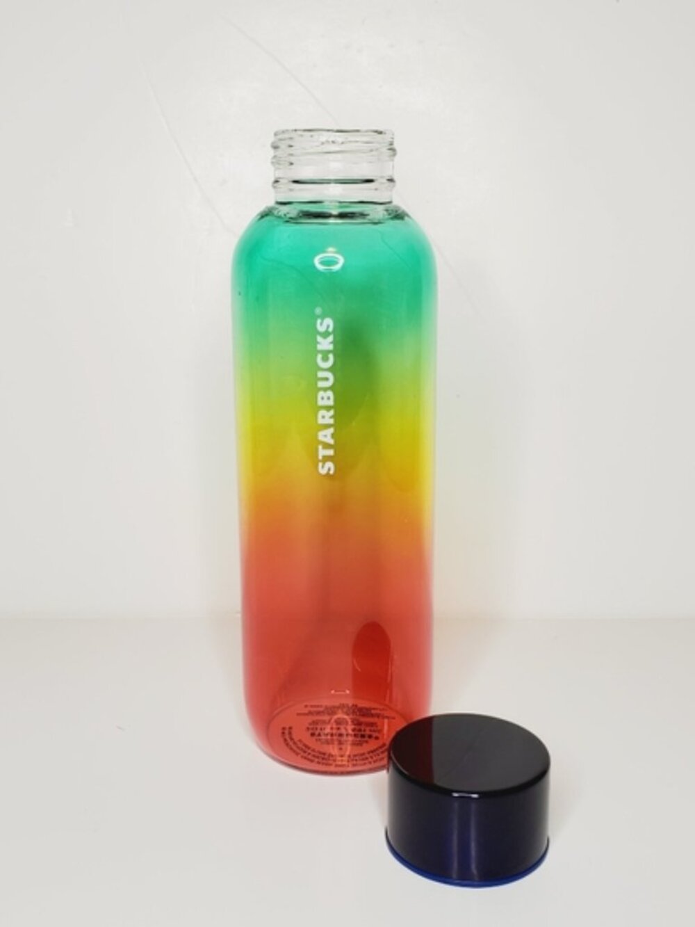 Starbucks Rainbow Ombré Glass Water Bottle (2022) - Picture 2 of 2